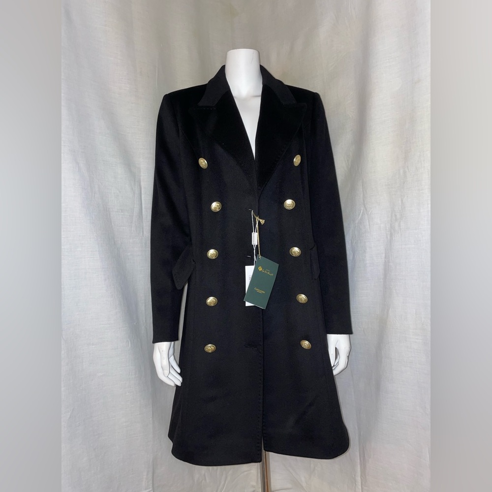 Loro Piana Capolavoro Double Brested Jacket Size 46IT 12US Style 397204 NEW BLK - Picture 2 of 10